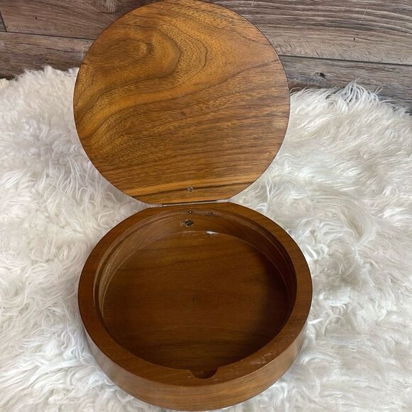 HAWK WOOD Wooden Silent Butler Copper Use As Trinket Box Jewelry Box Decor - Picture 5 of 14